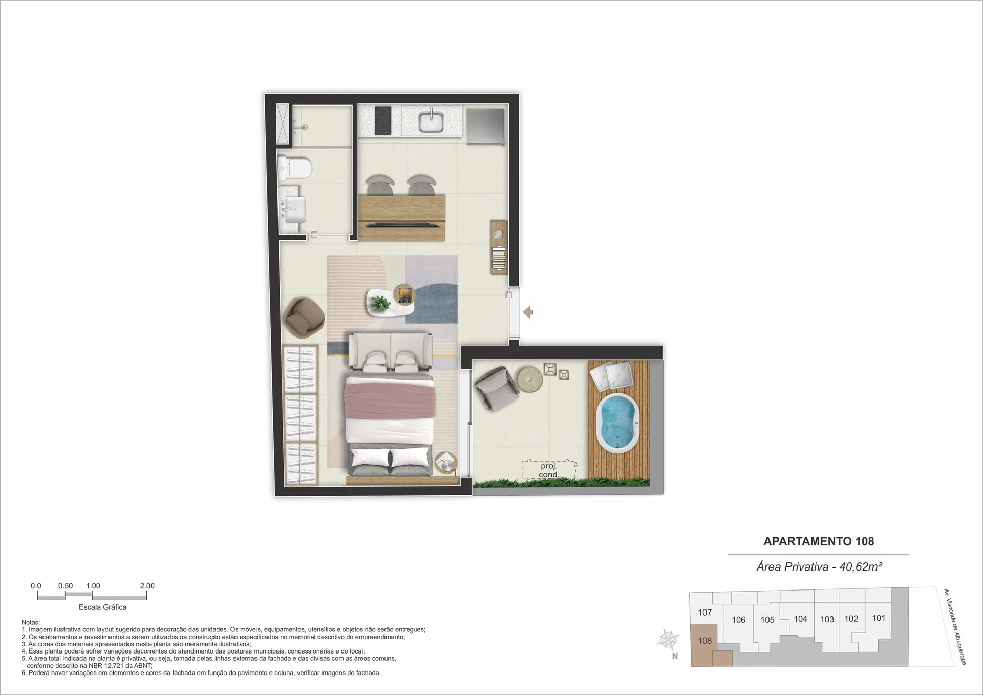 Planta 8: Stay 360 Leblon, apartamento de alto padrão no Leblon, Rio de Janeiro