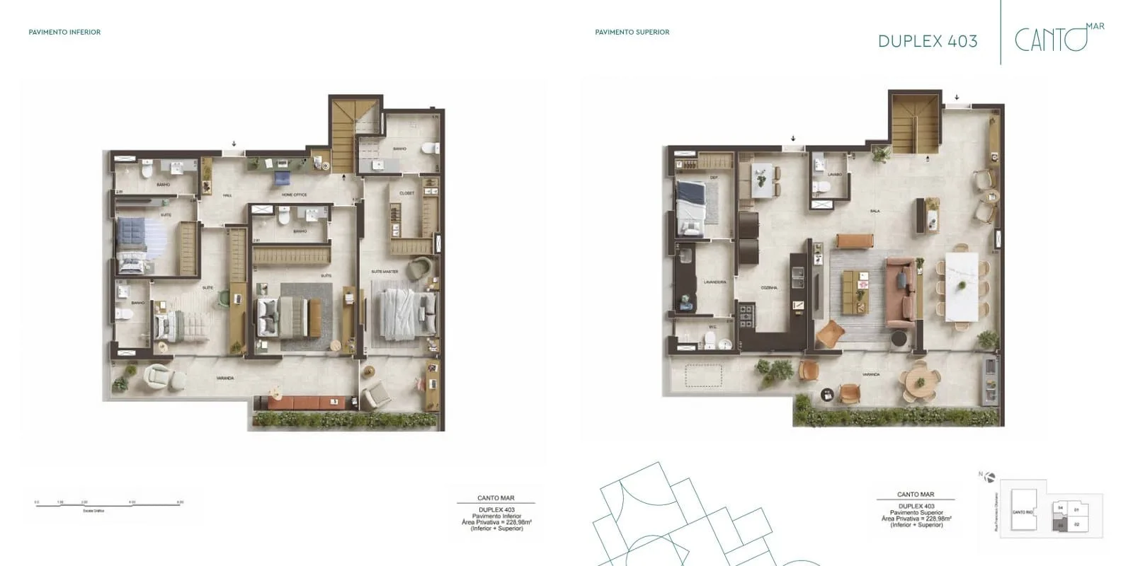Planta 12: Canto Mar Arpoador, apartamento de alto padrão no Arpoador, Rio de Janeiro
