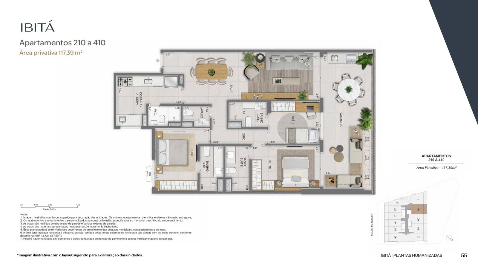 Planta 18: Ibitá São Conrado, apartamento de alto padrão em Outro, Rio de Janeiro