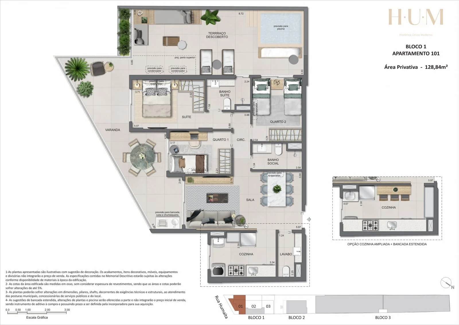 Planta 5: Hum Humaitá, apartamento de alto padrão em Outro, Rio de Janeiro