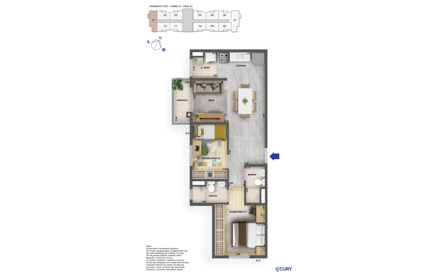 Planta 4: Nova Norte Raízes, apartamento de alto padrão em Outro, Rio de Janeiro