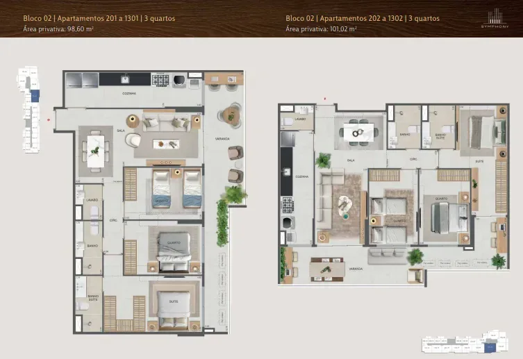 Planta 18: Symphony Residences Flamengo, apartamento de alto padrão no Flamengo, Rio de Janeiro