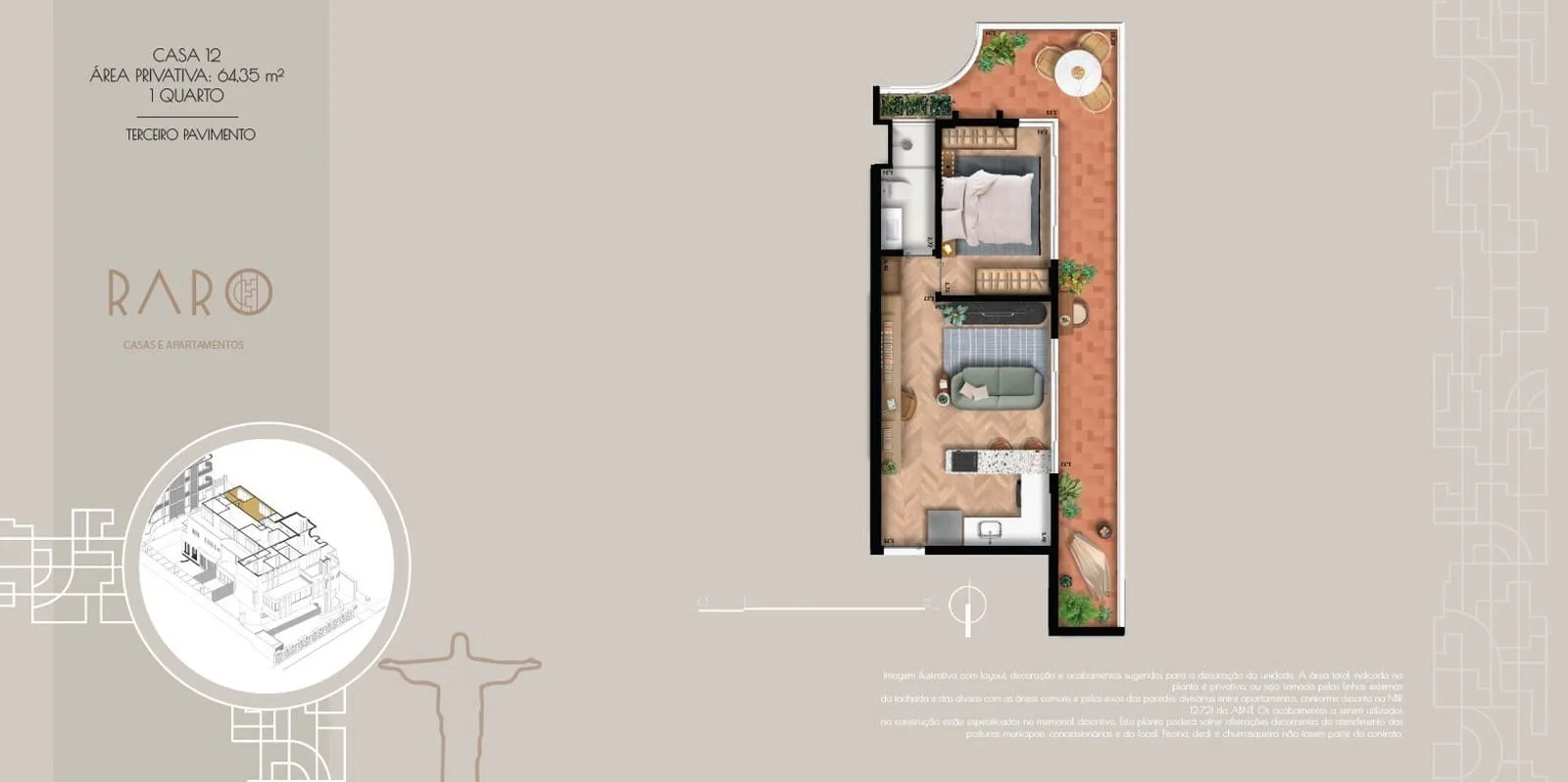 Planta 13: Raro Botafogo, apartamento de alto padrão em Botafogo, Rio de Janeiro