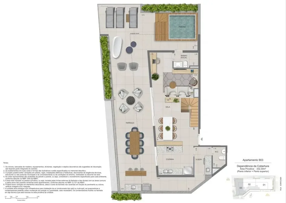 Planta 19: Zenture Residencial, apartamento de alto padrão em Botafogo, Rio de Janeiro