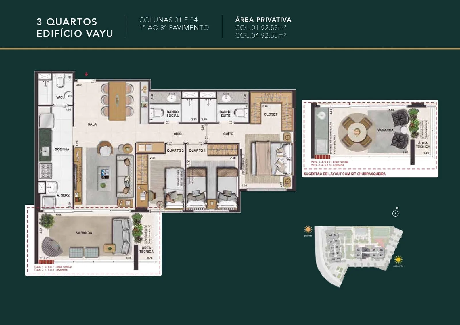 Planta 6: Mudrá Full Living, apartamento de alto padrão na Barra da Tijuca, Rio de Janeiro