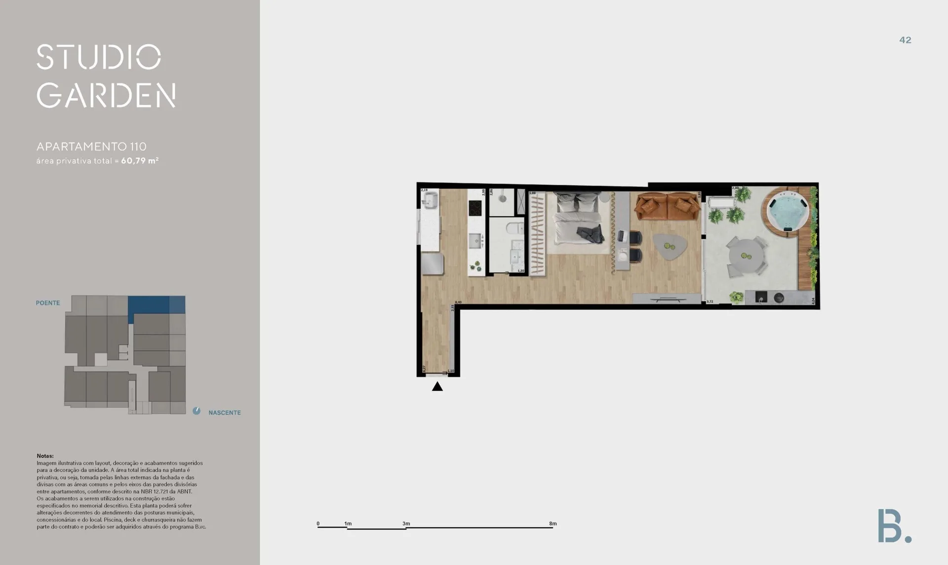 Planta 8: B.Lar Laranjeiras, apartamento de alto padrão em Laranjeiras, Rio de Janeiro