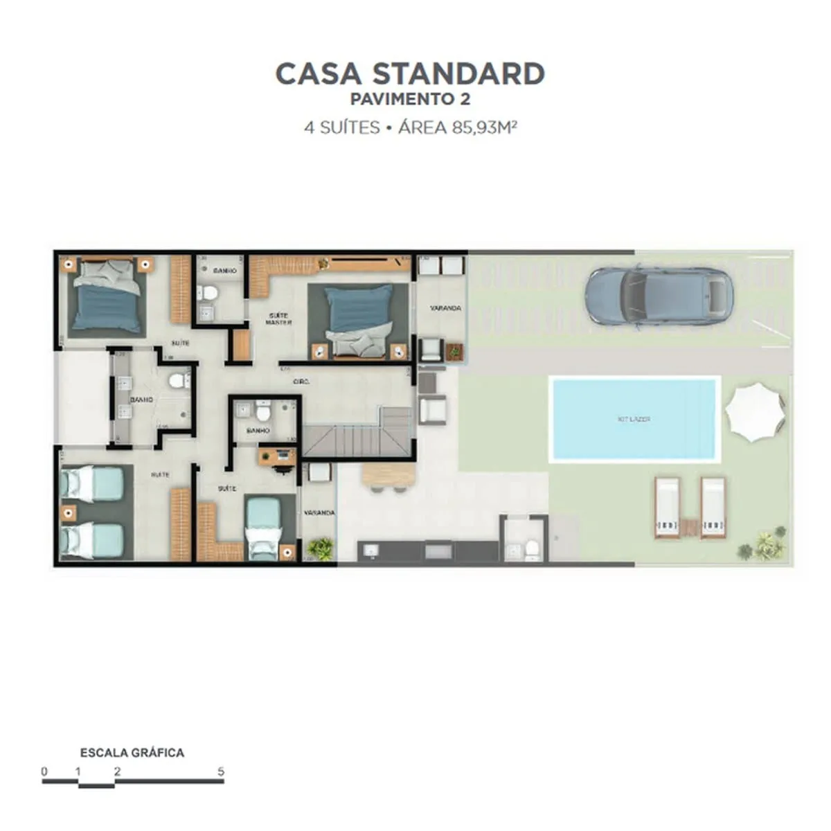 Planta 5: Bio Recreio Residencial, casa de alto padrão no Recreio dos Bandeirantes, Rio de Janeiro