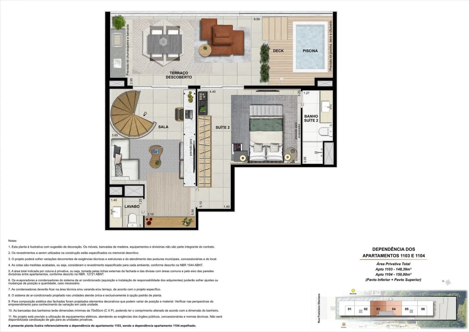 Planta 7: On The Sea, apartamento de alto padrão no Arpoador, Rio de Janeiro
