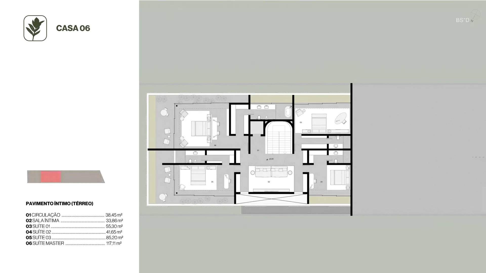 Planta 22: Estância Pernambuco Mozak, apartamento de alto padrão no Leblon, Rio de Janeiro