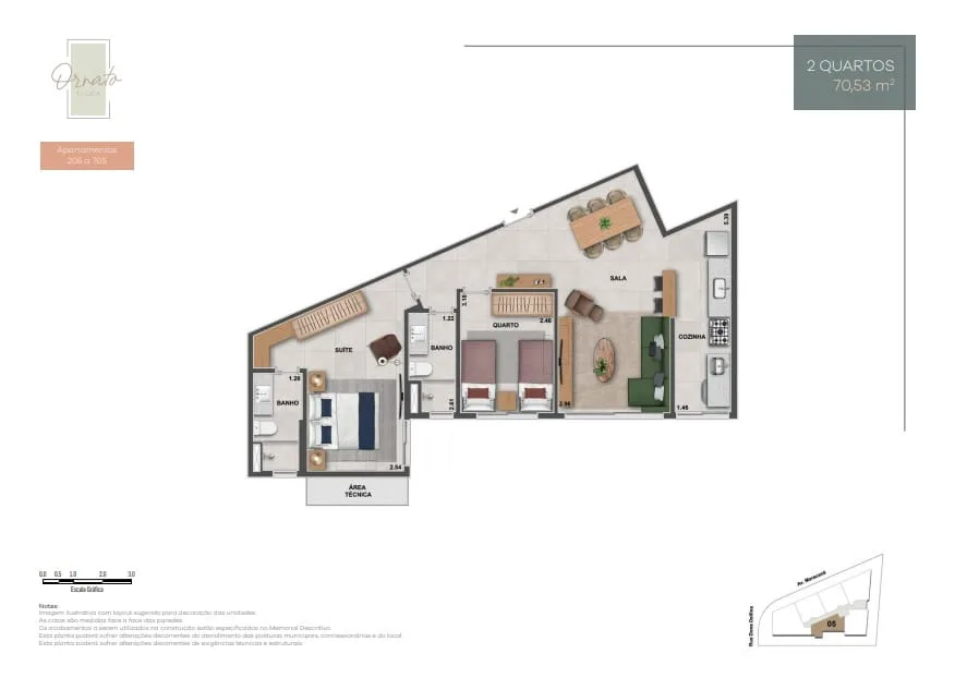 Planta 11: Ornato Tijuca, apartamento de alto padrão na Tijuca, Rio de Janeiro