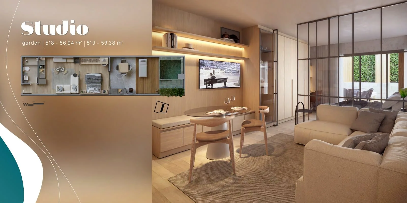 Planta 17: Glória Del Art Co Living, studio de alto padrão na Glória, Rio de Janeiro