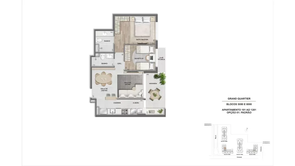 Planta 3: Grand Quartier, apartamento de alto padrão na Barra da Tijuca, Rio de Janeiro