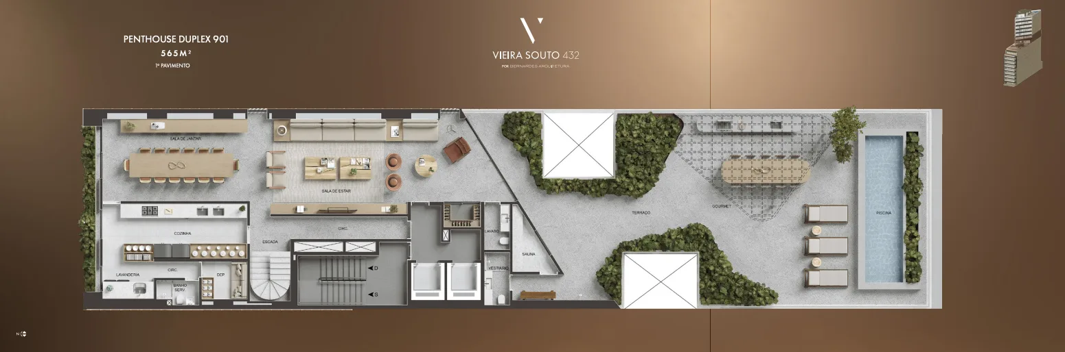 Planta 5: Vieira Souto 432, apartamento de alto padrão em Ipanema, Rio de Janeiro