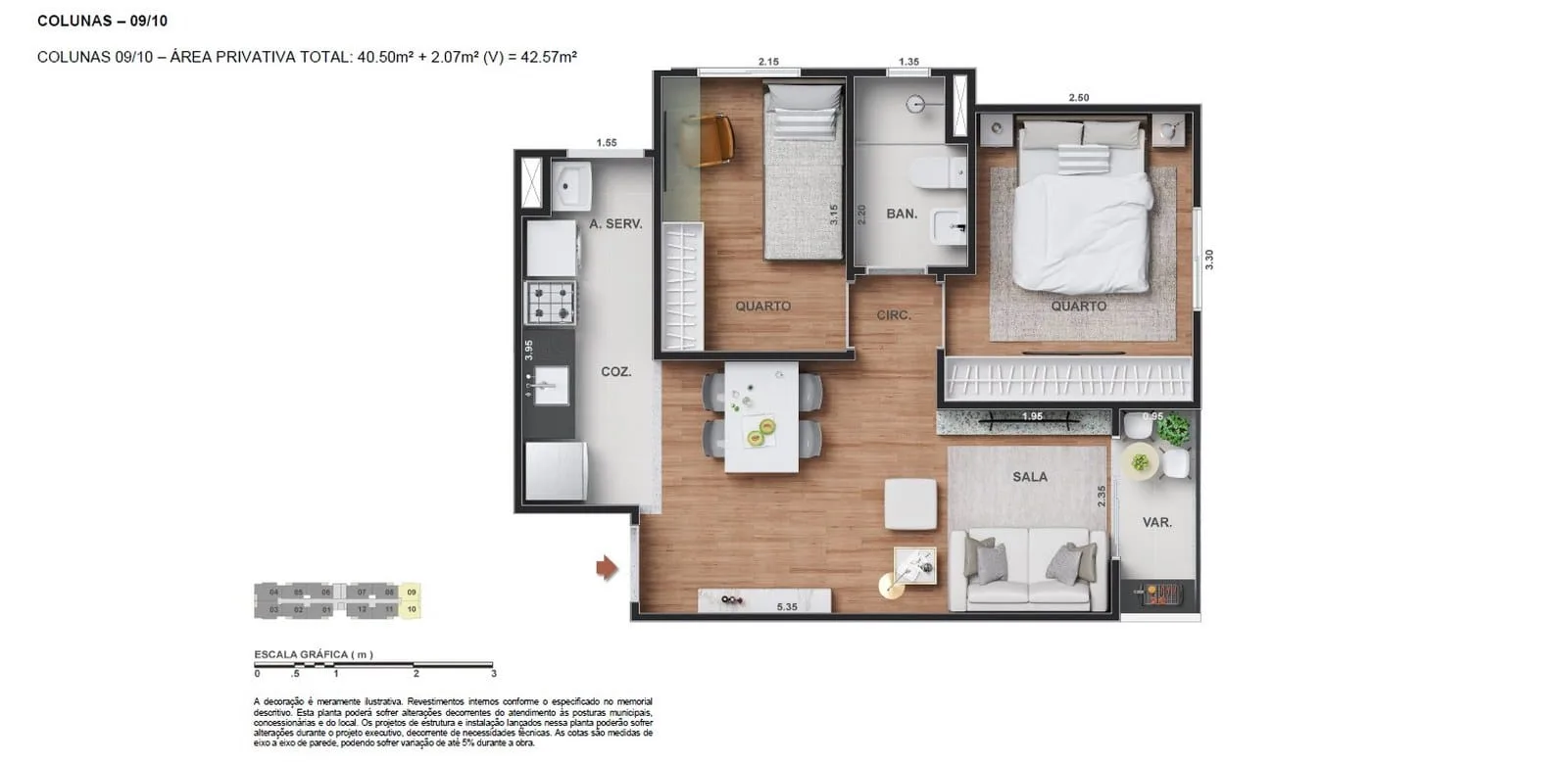 Planta 6: Vitale View Clube Residencial, apartamento de alto padrão em Outro, Rio de Janeiro