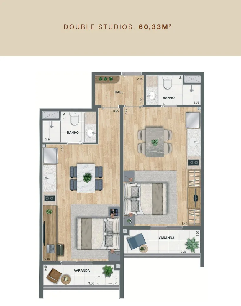 Planta 7: Residencial Erê Porto Maravilha, studio de alto padrão no Centro, Rio de Janeiro