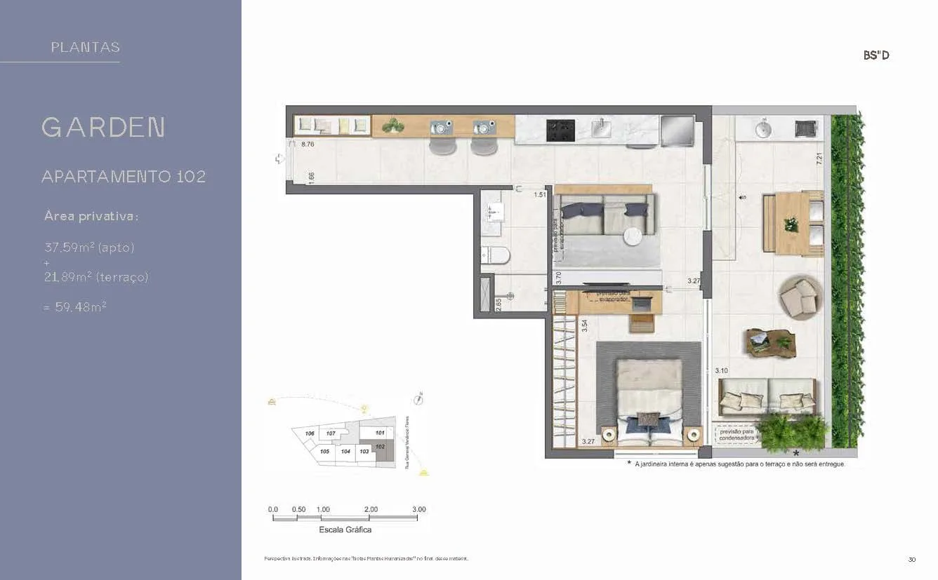Planta 3: Villa Mozak, apartamento de alto padrão no Leblon, Rio de Janeiro
