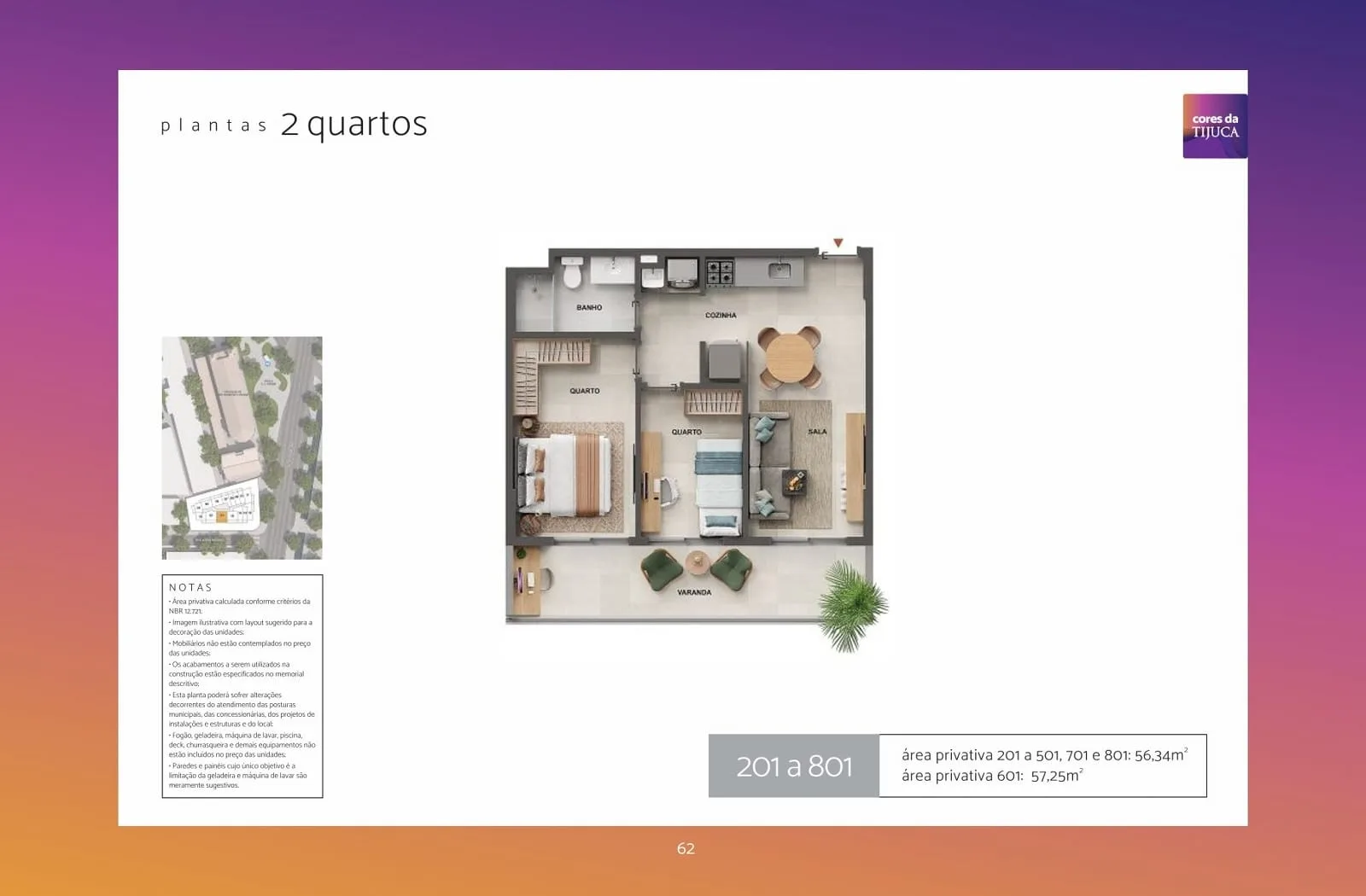 Planta 24: Cores da Tijuca, studio de alto padrão na Tijuca, Rio de Janeiro