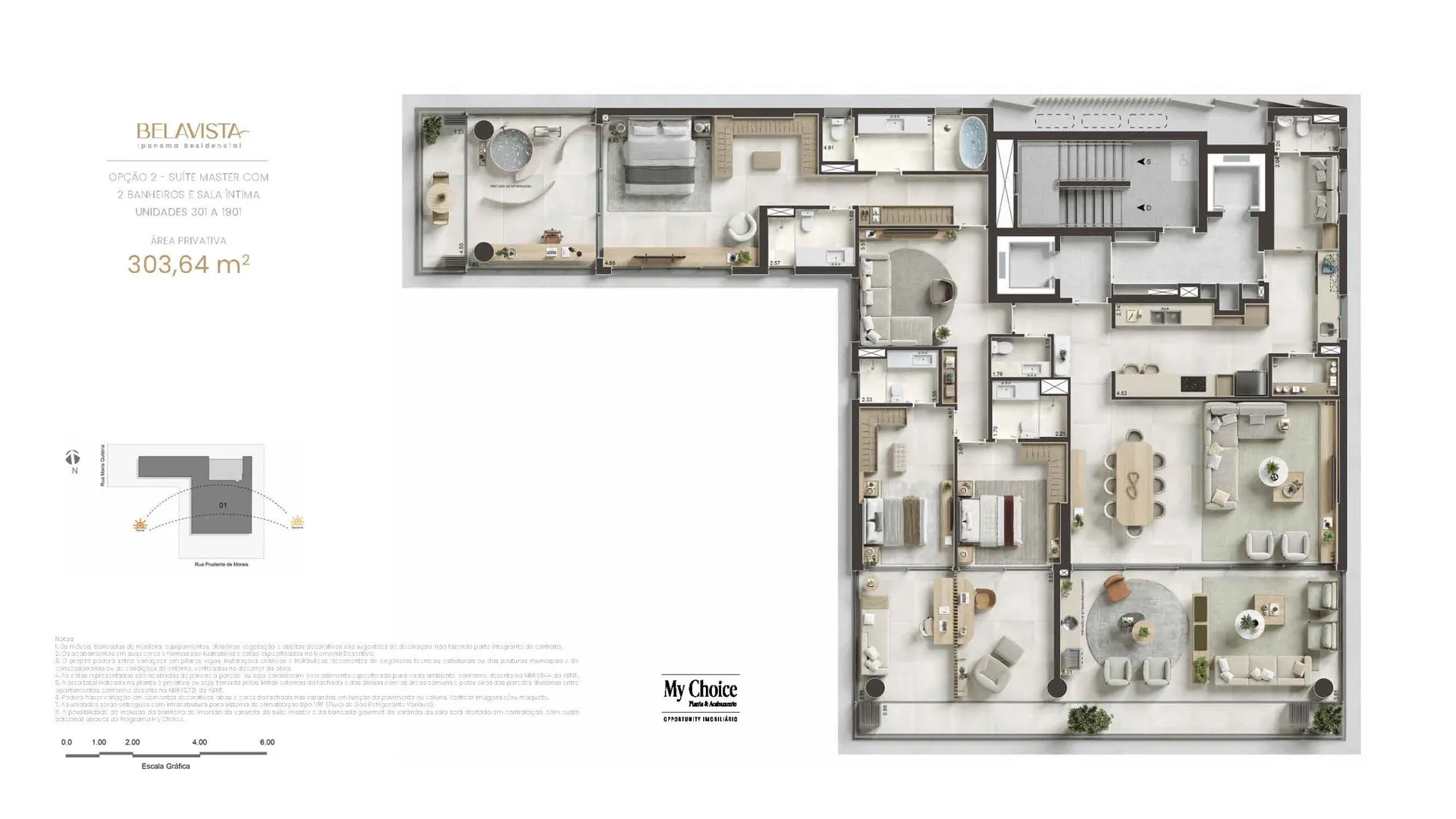 Planta 4: Belavista Ipanema Residencial, apartamento de alto padrão em Ipanema, Rio de Janeiro