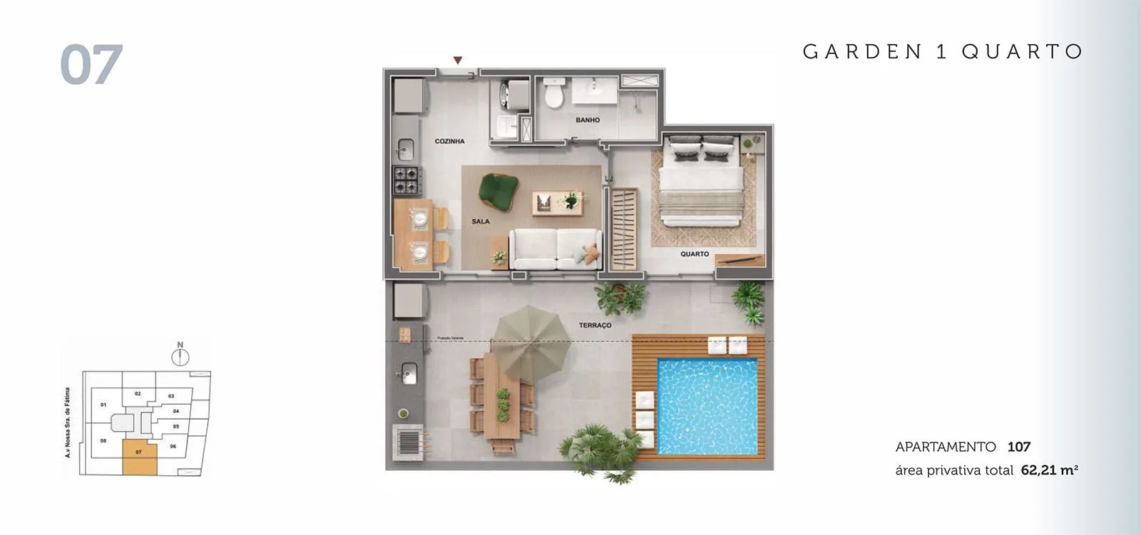 Planta 14: Cores de Fátima, apartamento de alto padrão no Centro, Rio de Janeiro