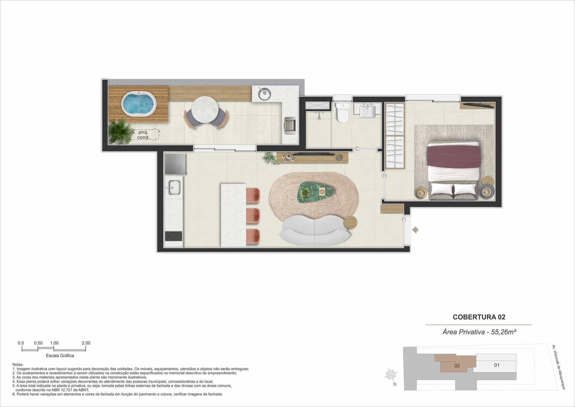 Planta 20: Stay 360 Leblon, apartamento de alto padrão no Leblon, Rio de Janeiro