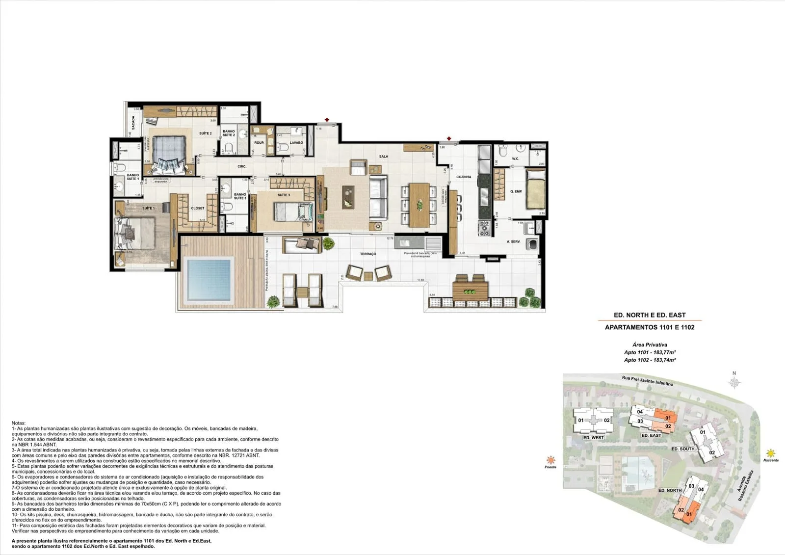 Planta 13: Latitud Barra da Tijuca, apartamento de alto padrão na Barra da Tijuca, Rio de Janeiro