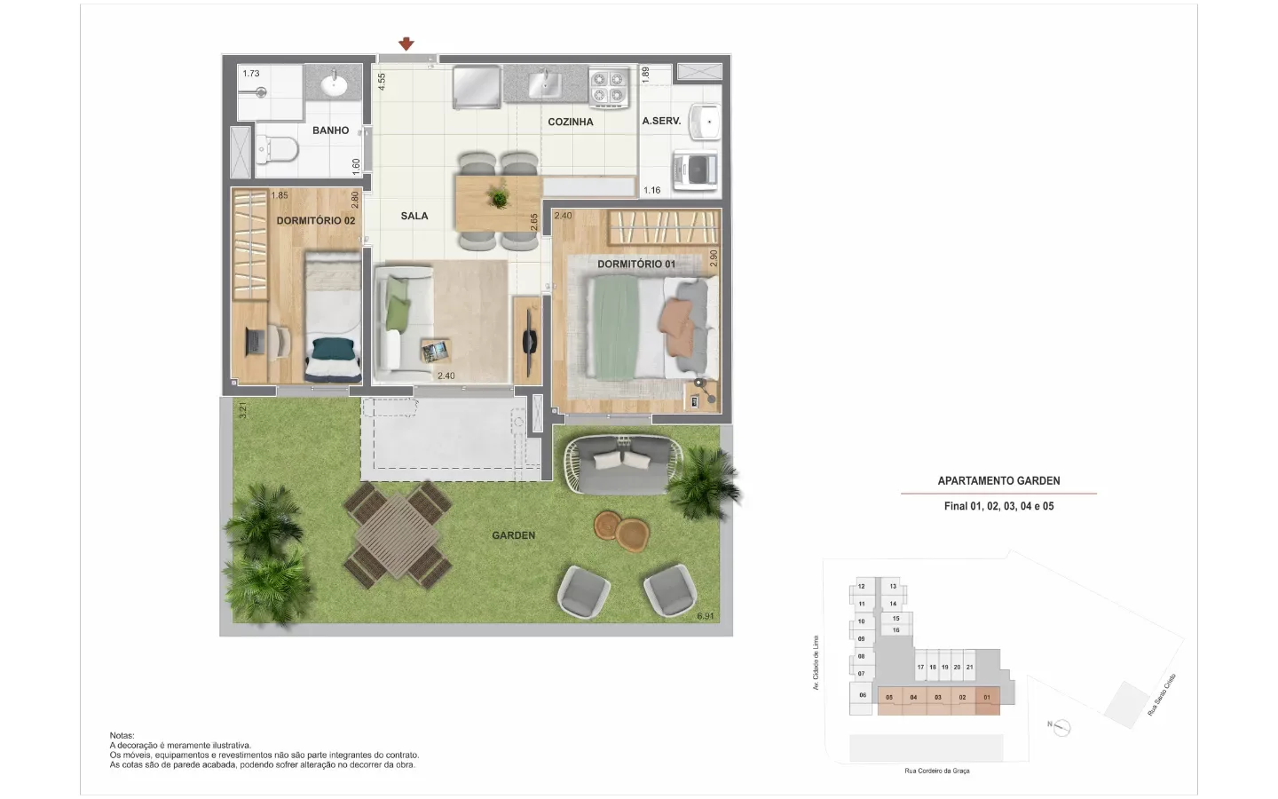Planta 5: Residencial Pixinguinha Porto Maravilha, studio de alto padrão no Centro, Rio de Janeiro