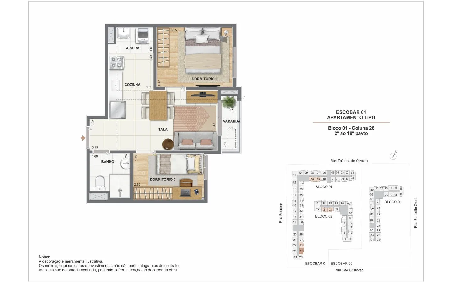 Planta 11: Luzes do Rio Porto Maravilha, apartamento de alto padrão no Centro, Rio de Janeiro