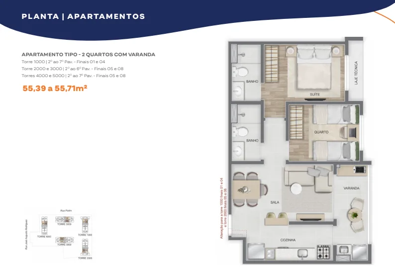 Planta 3: Breeze Inspire Residence, apartamento de alto padrão na Barra da Tijuca, Rio de Janeiro