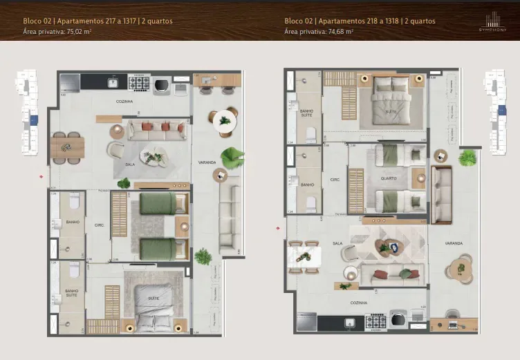 Planta 25: Symphony Residences Flamengo, apartamento de alto padrão no Flamengo, Rio de Janeiro