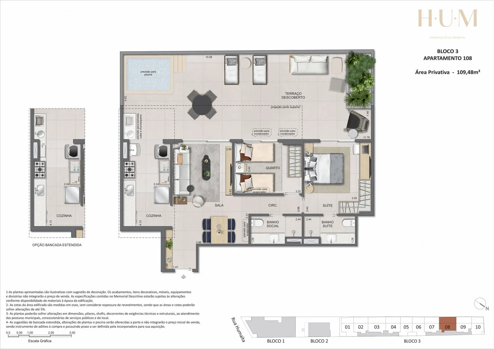 Planta 18: Hum Humaitá, apartamento de alto padrão em Outro, Rio de Janeiro