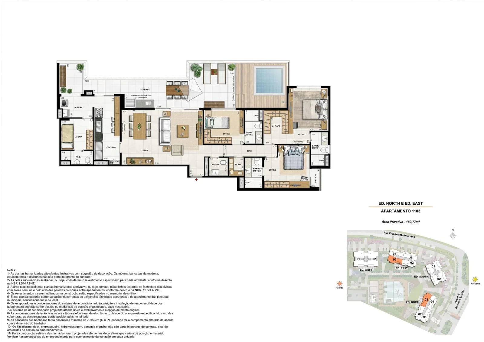 Planta 12: Latitud Barra da Tijuca, apartamento de alto padrão na Barra da Tijuca, Rio de Janeiro