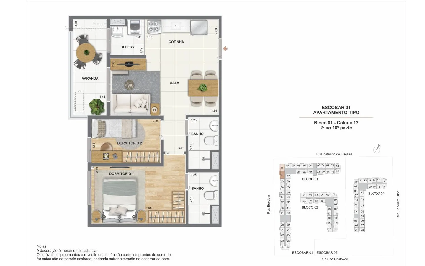 Planta 12: Luzes do Rio Porto Maravilha, apartamento de alto padrão no Centro, Rio de Janeiro
