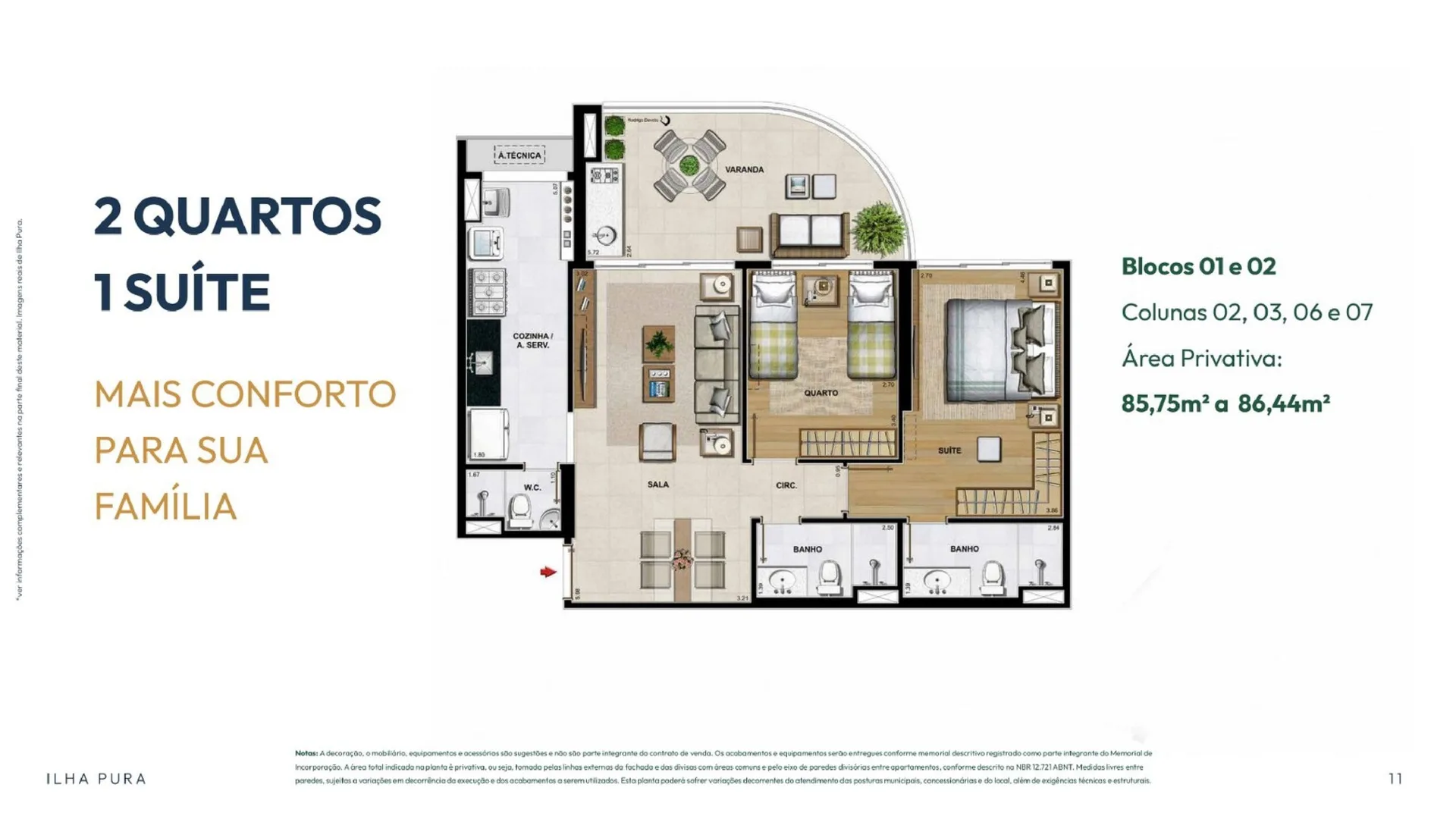 Planta 5: Elos Ilha Pura, apartamento de alto padrão na Barra da Tijuca, Rio de Janeiro