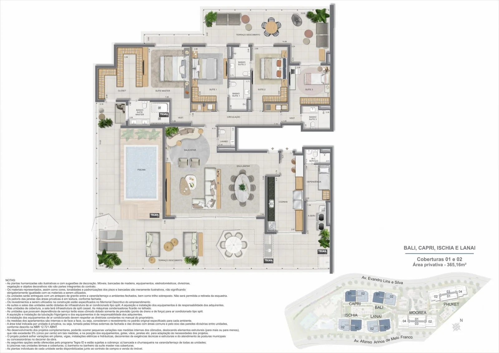 Planta 5: Gaea Home Resort, apartamento de alto padrão na Barra da Tijuca, Rio de Janeiro
