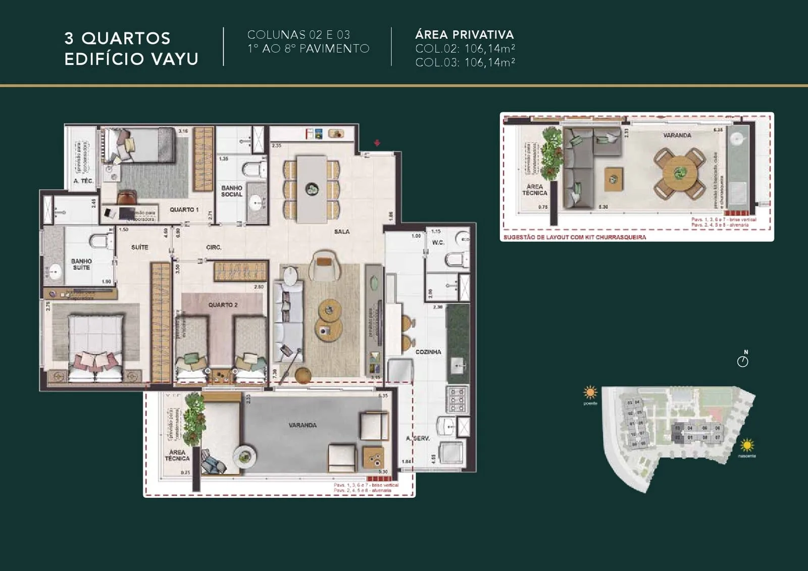 Planta 8: Mudrá Full Living, apartamento de alto padrão na Barra da Tijuca, Rio de Janeiro