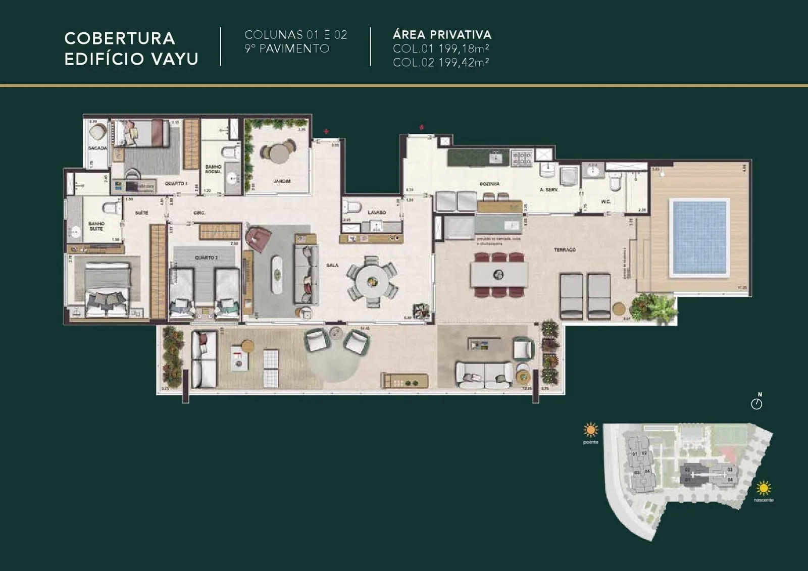 Planta 12: Mudrá Full Living, apartamento de alto padrão na Barra da Tijuca, Rio de Janeiro