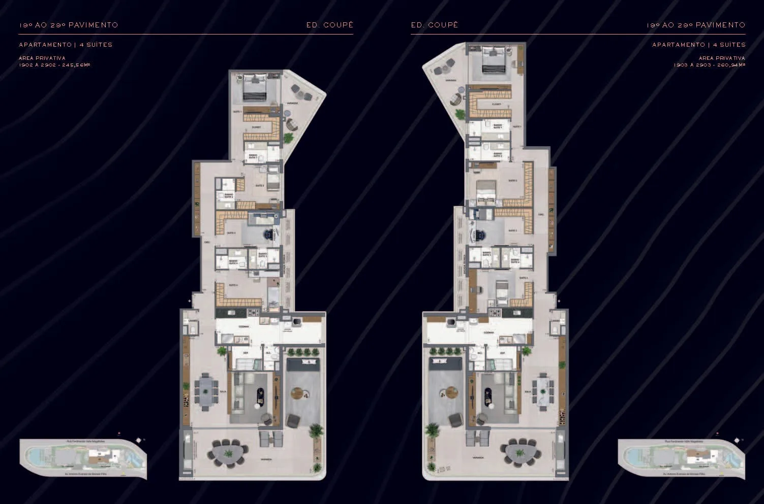 Planta 8: Coupe Tower RJZ Cyrela, apartamento de alto padrão na Barra da Tijuca, Rio de Janeiro