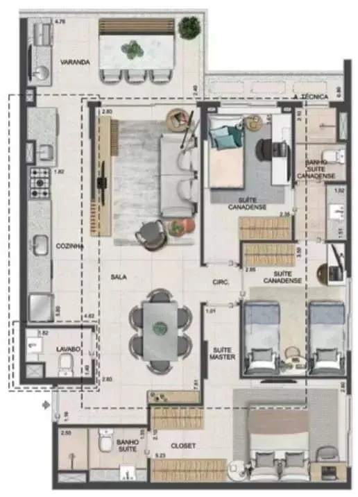 Planta 10: Tiê Residencial, apartamento de alto padrão na Tijuca, Rio de Janeiro