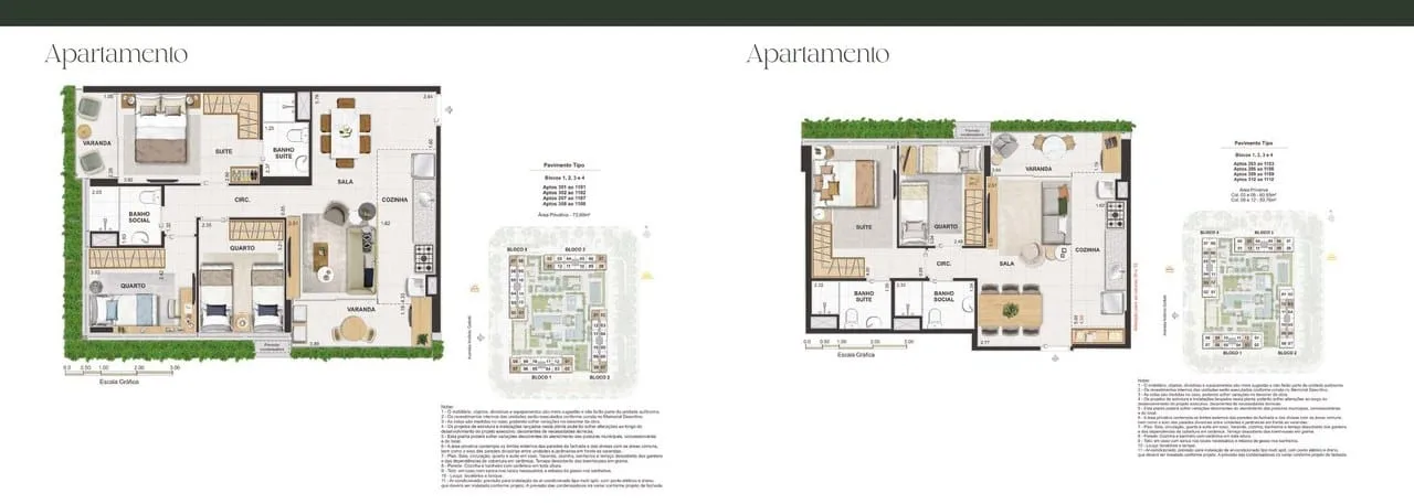 Planta 12: Arte Jardim Residencial, studio de alto padrão na Barra da Tijuca, Rio de Janeiro