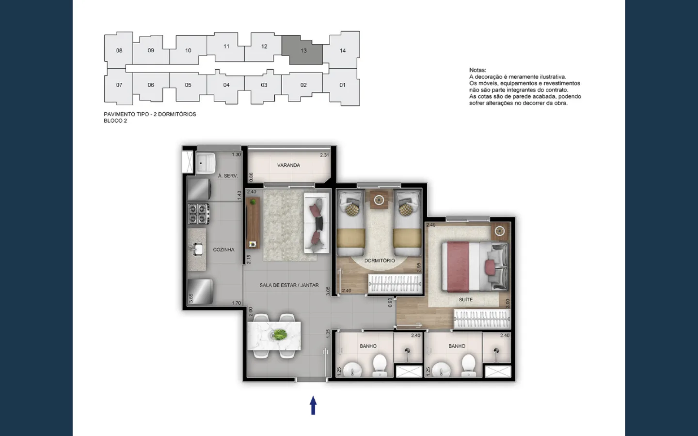 Planta 5: Orla Recreio Praia do Pontal, apartamento de alto padrão no Recreio dos Bandeirantes, Rio de Janeiro
