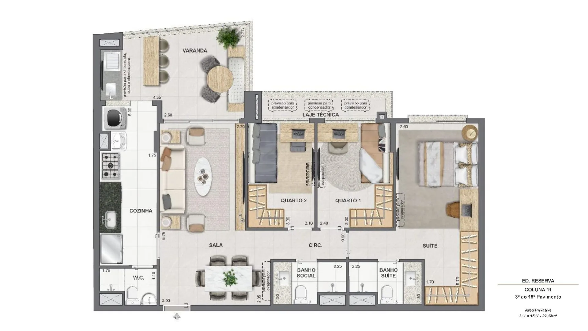 Planta 20: Endless Peninsula, apartamento de alto padrão na Barra da Tijuca, Rio de Janeiro
