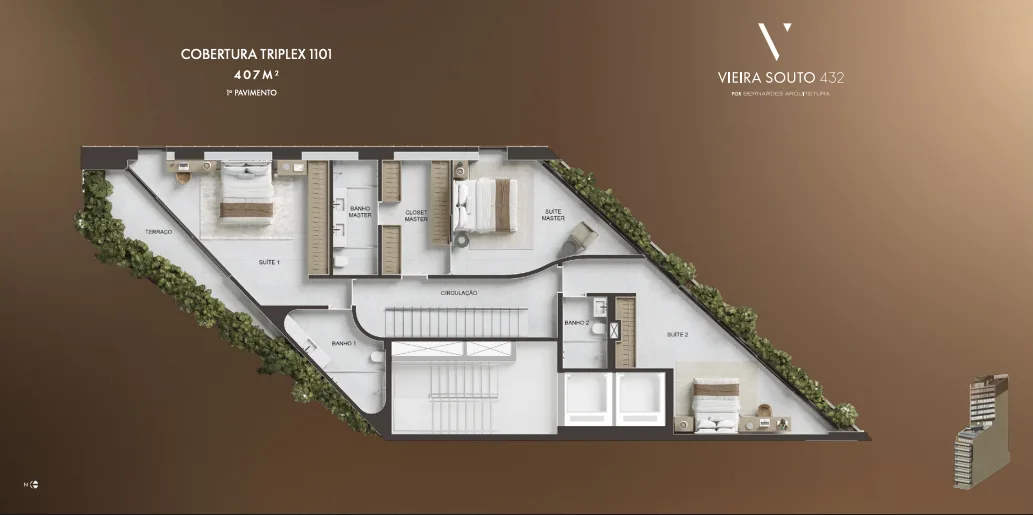 Planta 10: Vieira Souto 432, apartamento de alto padrão em Ipanema, Rio de Janeiro