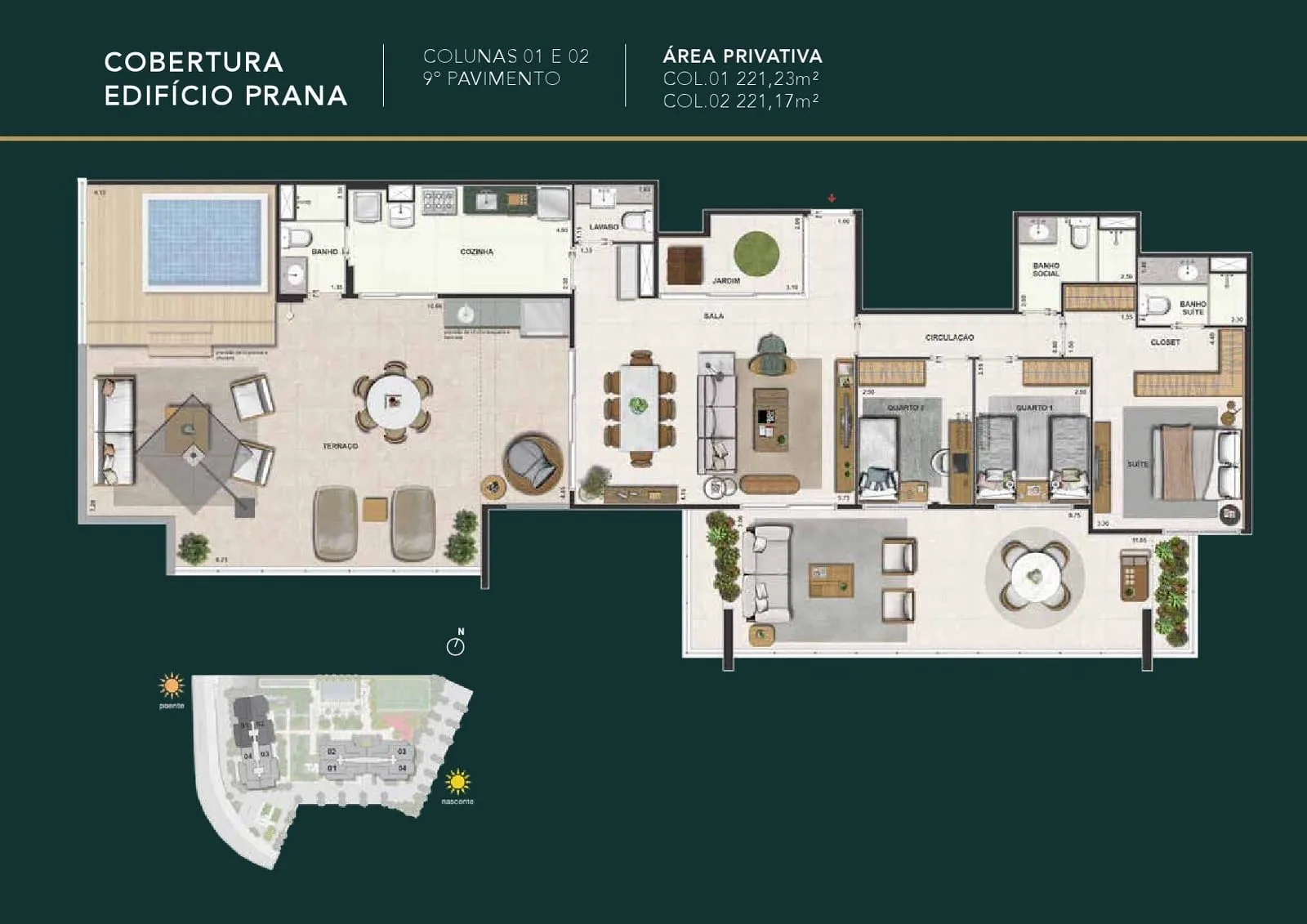 Planta 10: Mudrá Full Living, apartamento de alto padrão na Barra da Tijuca, Rio de Janeiro