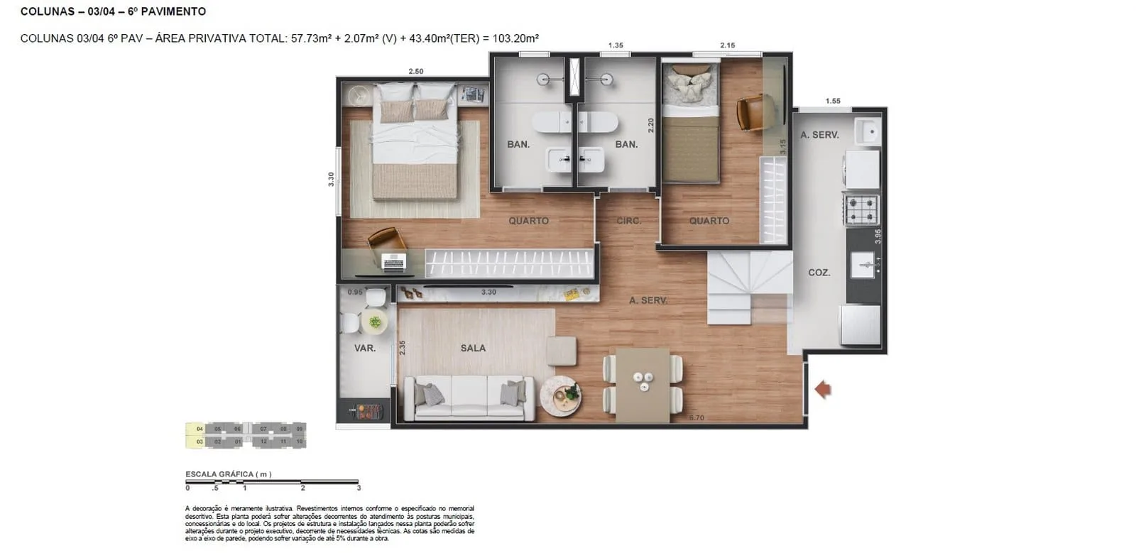 Planta 11: Vitale View Clube Residencial, apartamento de alto padrão em Outro, Rio de Janeiro