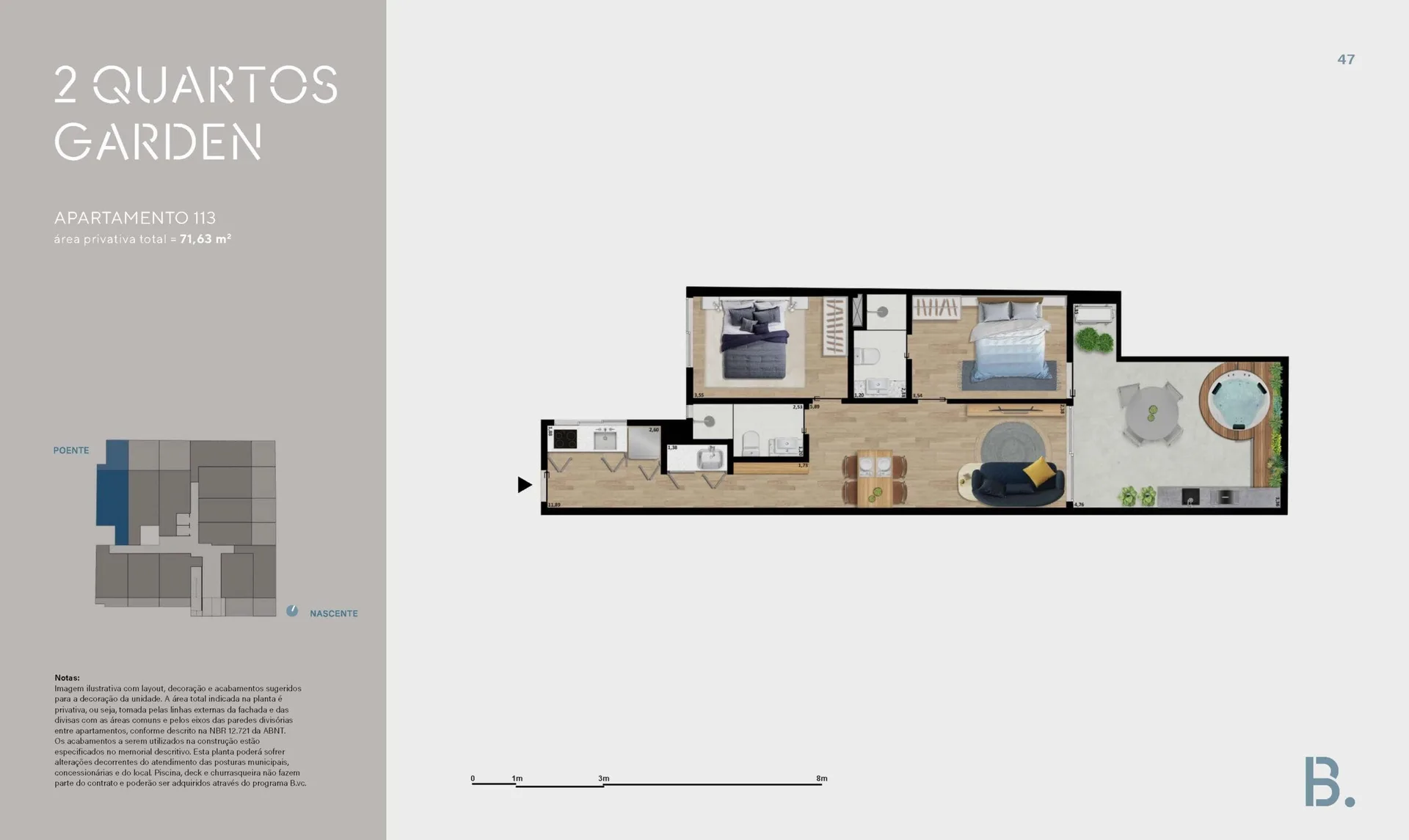 Planta 11: B.Lar Laranjeiras, apartamento de alto padrão em Laranjeiras, Rio de Janeiro