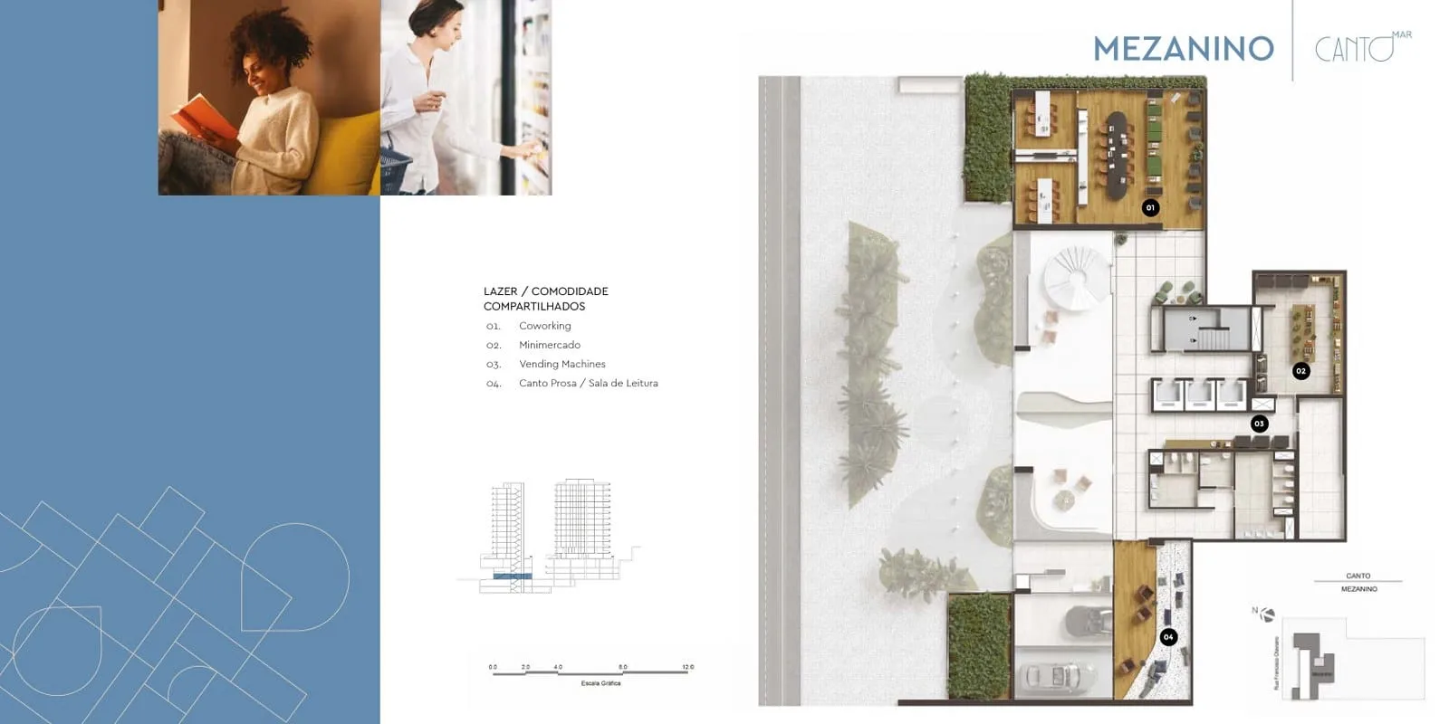 Planta 4: Canto Mar Arpoador, apartamento de alto padrão no Arpoador, Rio de Janeiro