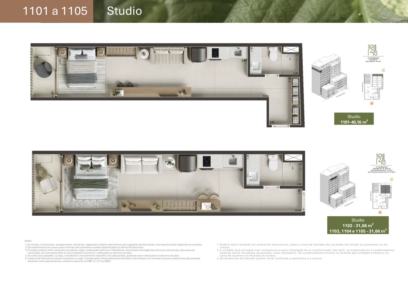 Planta 23: Soul Rio Gago Coutinho 53, studio de alto padrão em Laranjeiras, Rio de Janeiro