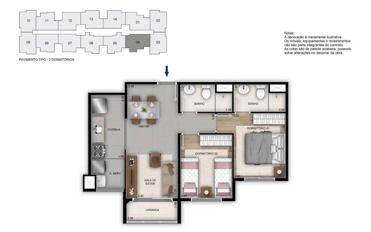 Planta 5: Orla Recreio Grumari, apartamento de alto padrão no Recreio dos Bandeirantes, Rio de Janeiro