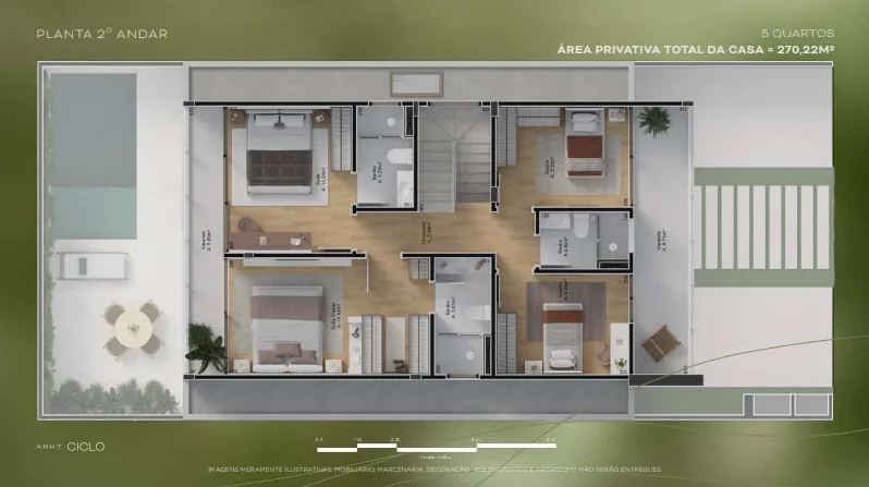 Planta 2: Ciclo Casas, casa de alto padrão no Recreio dos Bandeirantes, Rio de Janeiro