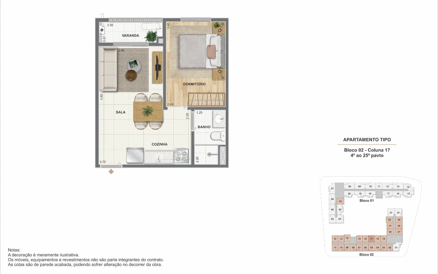 Planta 2: Caminhos da Guanabara, apartamento de alto padrão no Centro, Rio de Janeiro